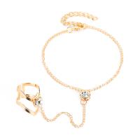 alliage de zinc bracelet anneau, Placage, styles différents pour le choix & pour femme & avec strass, plus de couleurs à choisir, Vendu par PC