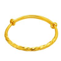 Brass Bangle, for woman, golden, 50-60mm 