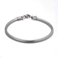 Titanium Steel Bracelet & Bangle, Unisex & anti-fatigue, silver color 