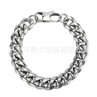 Titanium Steel Bracelet & Bangle, for man, silver color 