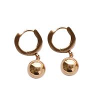 Titanium Steel Huggie Hoop Drop Earring, titanium hoop earring, plated, for woman, golden, 5-45mm 