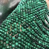 Natürliche Malachit Perlen, rund, DIY & facettierte, grün, Länge:ca. 38 cm, verkauft von Strang
