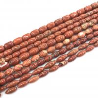 Perles Jaspe rouge, tambour, DIY & normes différentes pour le choix, rouge Environ 14.96 pouce, Vendu par brin