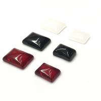 Faceted Glass Cabochon, Rectangle, imitation jade & DIY 