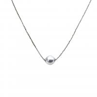 Freshwater Pearl Brass Necklace, with Freshwater Pearl, for woman 10-11mm Approx 17.72 Inch 