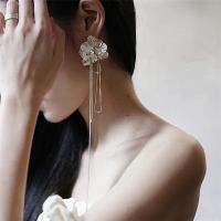 Fashion Fringe Earrings, Zinc Alloy, fashion jewelry & for woman 