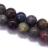 Perles de pierre gemme unique, Pierre naturelle, Rond, poli, DIY, couleurs mélangées Environ 39 cm, Vendu par brin