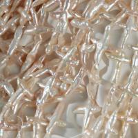 Keshi Cultured Freshwater Pearl Beads, Cross, DIY, white, 20-40mm, 10- 