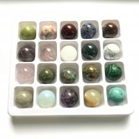 Single Gemstone Beads, Natural Stone, Round, polished, DIY, mixed colors, 4-12mm 