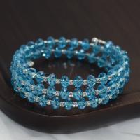 Zinc Alloy Crystal Bracelets, with Crystal & Iron, for woman & with rhinestone 55mm 
