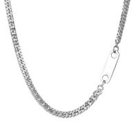 Titanium Steel Jewelry Necklace, polished, Unisex, silver color, 5.5mm 