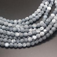 Natürliche Effloresce Achat Perlen, Auswitterung Achat, rund, poliert, DIY & verschiedene Größen vorhanden, keine, Länge:14.96 ZollInch, verkauft von PC