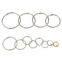 Iron Keychain Cable Ring, Donut, platinum color plated, DIY 