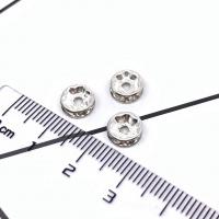 Eisen Spacer Perlen, Kreisring, plattiert, DIY & verschiedene Größen vorhanden & mit Strass, keine, verkauft von PC