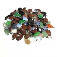 Gemstone Jewelry Pendant, Natural Stone, Teardrop & Unisex & faceted 