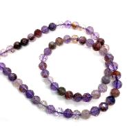 Phantom Quartz Beads, Purple Phantom Quartz, Round, DIY & faceted, mixed colors, 6mm Approx 14.96 Inch 