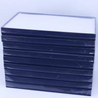 Earring Box, Plastic, with Sponge, Rectangle, dustproof & multihole, dark blue 