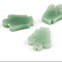 Pendentif bijoux de pierre gemme, aventurine vert, ange, poli, Pour la fabrication de pendentifs enroulés & DIY, vert Vendu par PC