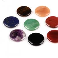 Gemstone Jewelry Pendant, Natural Stone, Flat Round, polished, DIY & no hole 