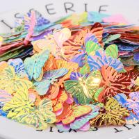 Plastic Sequin Beads, PVC Plastic, Butterfly & DIY 23mm 