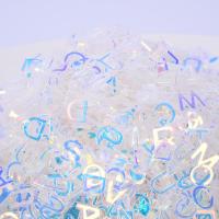 プラスチック製のスパンコール, PVC(ポリ塩化ビニル)プラスチック, アルファベット文字, 選択のための別の荷姿 & DIY, 無色, 6mm, 売り手 バッグ