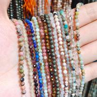 Mixed Gemstone Beads, Natural Stone, Round, DIY & faceted 3mm Approx 15 Inch, Approx 