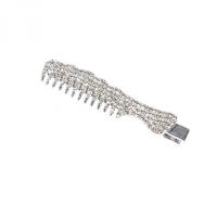 Alligator Hair Clip, Zinc Alloy, Comb, plated, with rhinestone 
