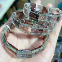 Quartz Phantom Vert bracelet, unisexe, couleurs mélangées Environ 21 cm, Vendu par brin