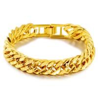 Brass Bracelets, plated, for man, golden cm 