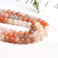 Natural Moonstone Beads, Round, polished mixed colors 