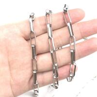 Stainless Steel Box Chain, 304 Stainless Steel, Vacuum Ion Plating, fashion jewelry & polished & DIY & Unisex original color 