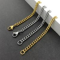 Stainless Steel Chain Necklace, 304 Stainless Steel, Vacuum Ion Plating, fashion jewelry & polished & DIY & Unisex 550mm 