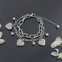 Stainless Steel Charm Bracelet, 304 Stainless Steel, Vacuum Ion Plating, fashion jewelry & polished & DIY, original color cm 