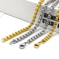 Stainless Steel Chain Necklace, 304 Stainless Steel, Vacuum Ion Plating, fashion jewelry & polished & DIY & Unisex 