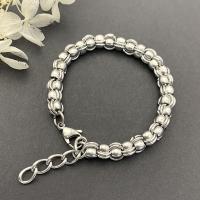 Stainless Steel Chain Bracelets, 304 Stainless Steel, Vacuum Ion Plating, fashion jewelry & polished & Unisex, original color cm 