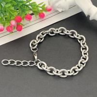 Stainless Steel Chain Bracelets, 304 Stainless Steel, Vacuum Ion Plating, cross chain & fashion jewelry & polished & DIY & Unisex, original color cm 