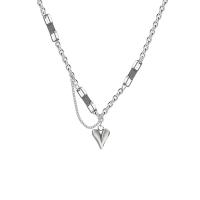 Stainless Steel Jewelry Necklace, 314 Stainless Steel, with 1.96inch extender chain, Heart, fashion jewelry & for woman, original color Approx 16.1 Inch 