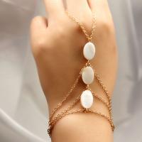 alliage de zinc bracelet anneau, avec coquille, avec 1.97inch chaînes de rallonge, bijoux de mode & pour femme, plus de couleurs à choisir Environ 6.69 pouce, Vendu par PC