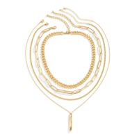 Fashion Multi Layer Necklace, Zinc Alloy, with iron chain, with 2.7inch extender chain, plated, 4 pieces & fashion jewelry & for woman Approx 21.7 Inch 