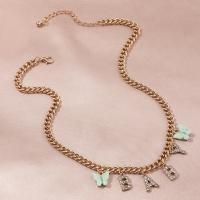 Rhinestone Zinc Alloy Necklace, with 2.36inch extender chain, fashion jewelry & for woman & with rhinestone Approx 15.43 Inch 