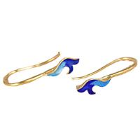 925 Sterling Silver Earring Hook, gilding, for woman 