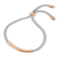 Titanium Steel Bracelet & Bangle, with Polyester Cord, Vacuum Plating, Unisex cm 