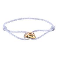 Polyester Cord Bracelet, with 304 Stainless Steel, for woman, mixed colors cm 