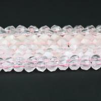 Natürliche Rosenquarz Perlen, rund, poliert, Star Cut Faceted & DIY & verschiedene Größen vorhanden, Rosa, Länge:ca. 15 ZollInch, verkauft von Strang