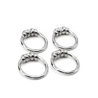 Titanium Steel Finger Ring, silver color plated, Unisex silver color, 5.6mm 