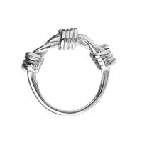 Titanium Steel Finger Ring, silver color plated, Unisex silver color, 5.6mm 