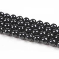 Natural Black Agate Beads, Round, polished, DIY black Approx 14.96 Inch 