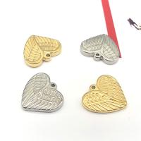 Stainless Steel Heart Pendants, 304 Stainless Steel, Vacuum Ion Plating, fashion jewelry & DIY & Unisex 
