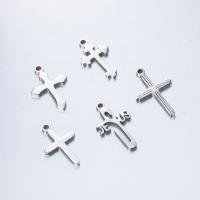 Colgantes de Cruces de acero inoxidable, acero inoxidable 304, Joyería & unisexo & diferentes estilos para la opción, color original, 19x11.5mm, 5PCs/Bolsa, Vendido por Bolsa