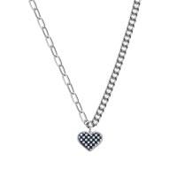 Stainless Steel Jewelry Necklace, 314 Stainless Steel, with 2.9inch extender chain, Heart, fashion jewelry & for woman & enamel Approx 17.9 Inch 
